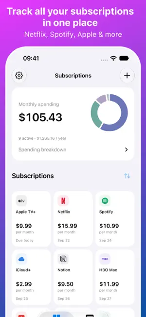 Subscription Tracker – Subs screenshot 1
