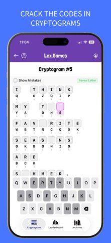 Lex.Games: Daily Word Games iPhone screenshot