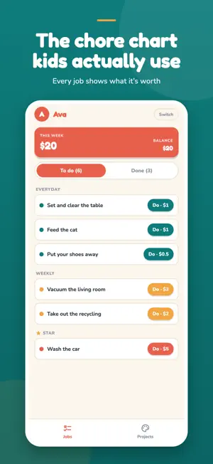 Family Jobs: Chore Chart screenshot 1