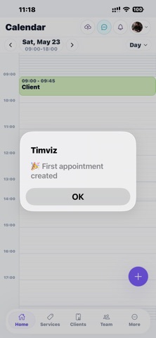 Timviz: Booking Calendar iPhone screenshot