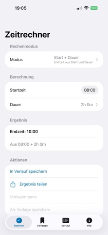 ZeitDiff Arbeitszeitrechner Screenshot 3 of 5