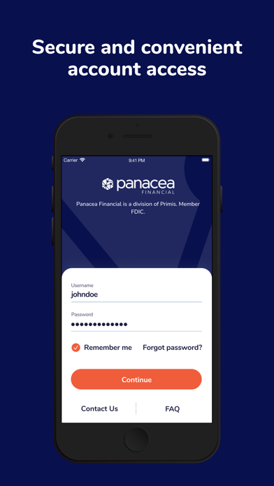 Panacea Mobile Banking Screenshot