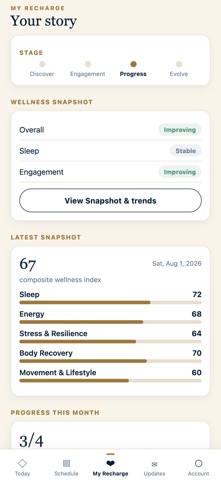 Recharge Wellness Club iPhone screenshot