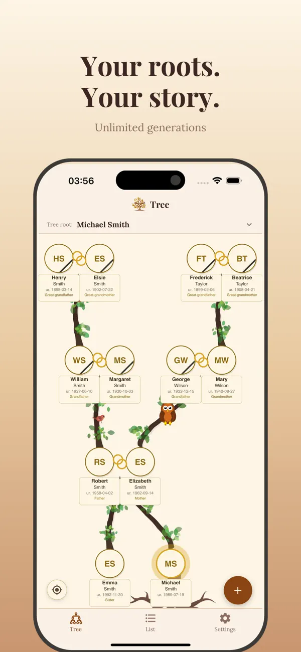 Screenshot #1 pour Family Tree: My Ancestors
