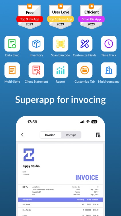 Invoice Maker,Zippy Invoice