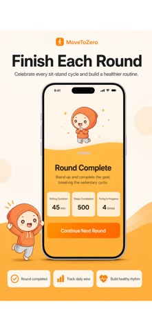 Stand Up Reminder - MoveToZero iPhone screenshot