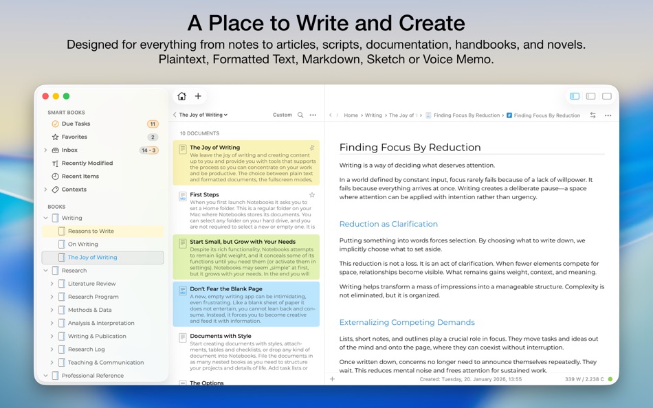 #1. Notebooks: Write and Organize (macOS) 게시자: Alfons Schmid