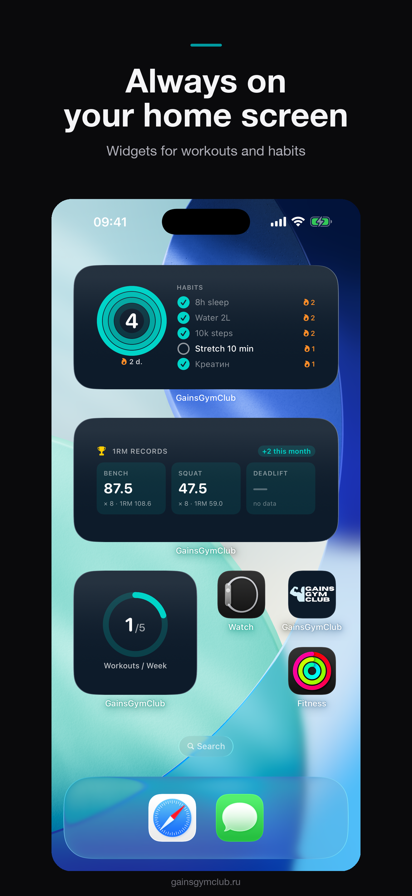 GainsGymClub: Workout Log