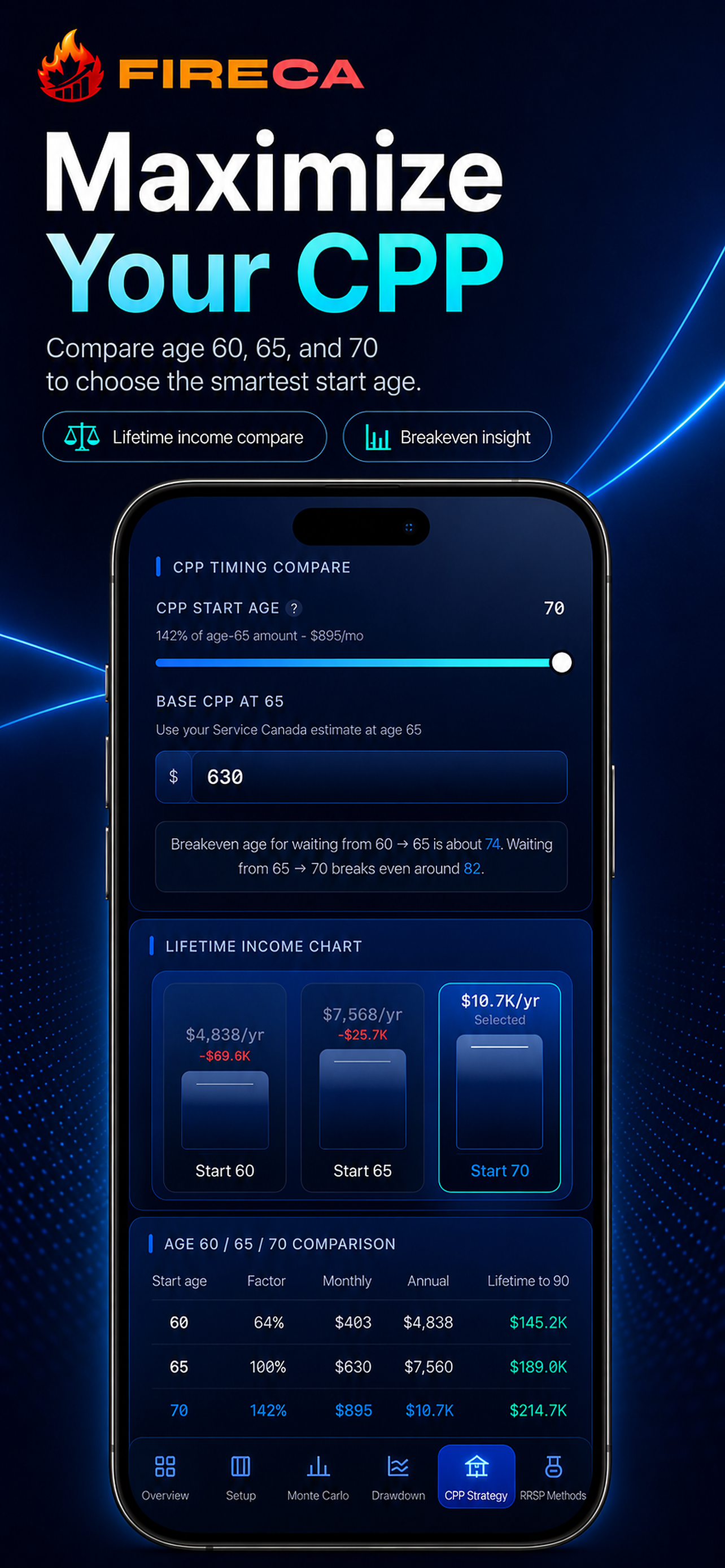 FIRECA: Retirement Planner