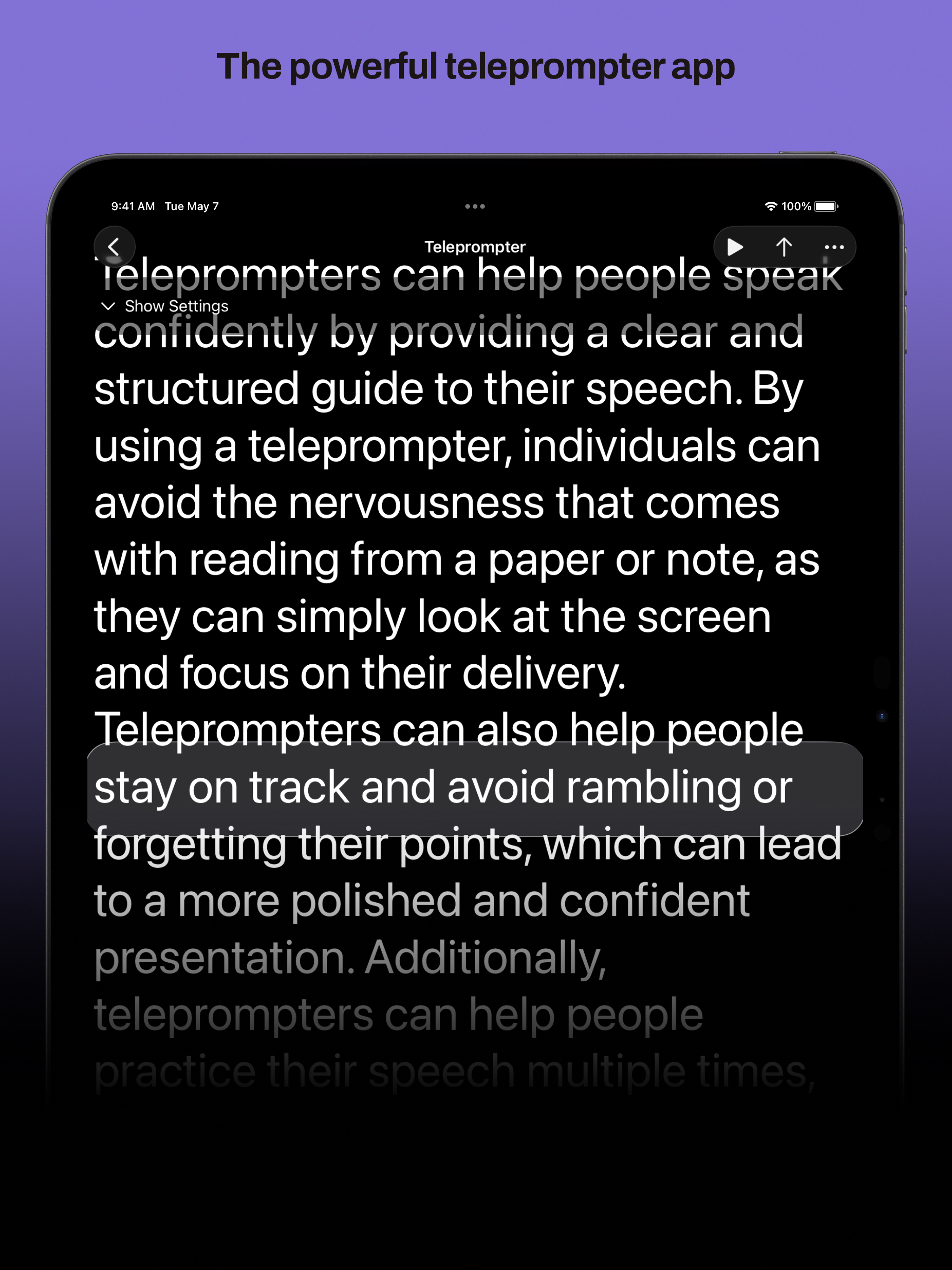 Studio: Teleprompter screenshot 5