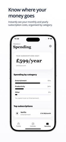 Trackly: Subscription Manager screenshot