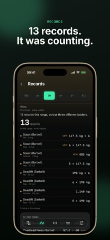 NotchLift - Simple Workout Log iPhone screenshot