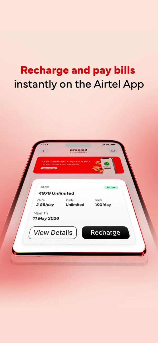 Screenshot #1 pour Airtel App: Recharge & Bank
