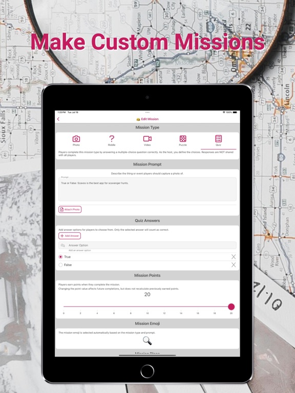Scavos: Easy Scavenger Hunts iPad screenshot 3 - Entertainment app