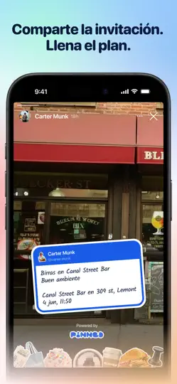 Captura de pantalla de Pinned Social: Planos E Amigos en iPhone 4