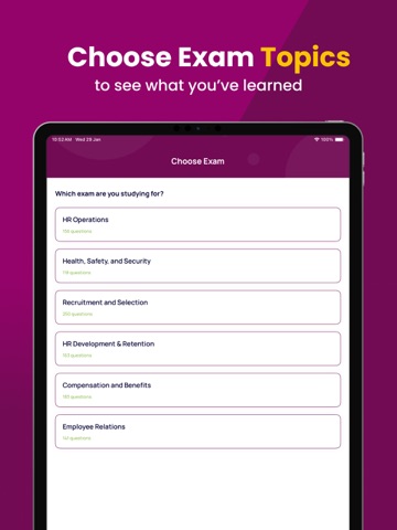APHR HRCI Practice Test iPad screenshot