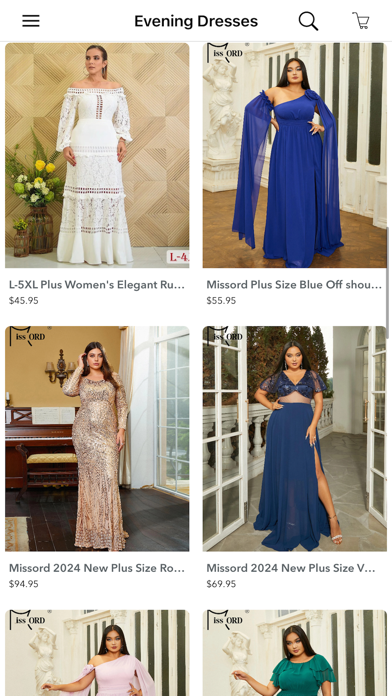 Cheap plus size evening dress Screenshot