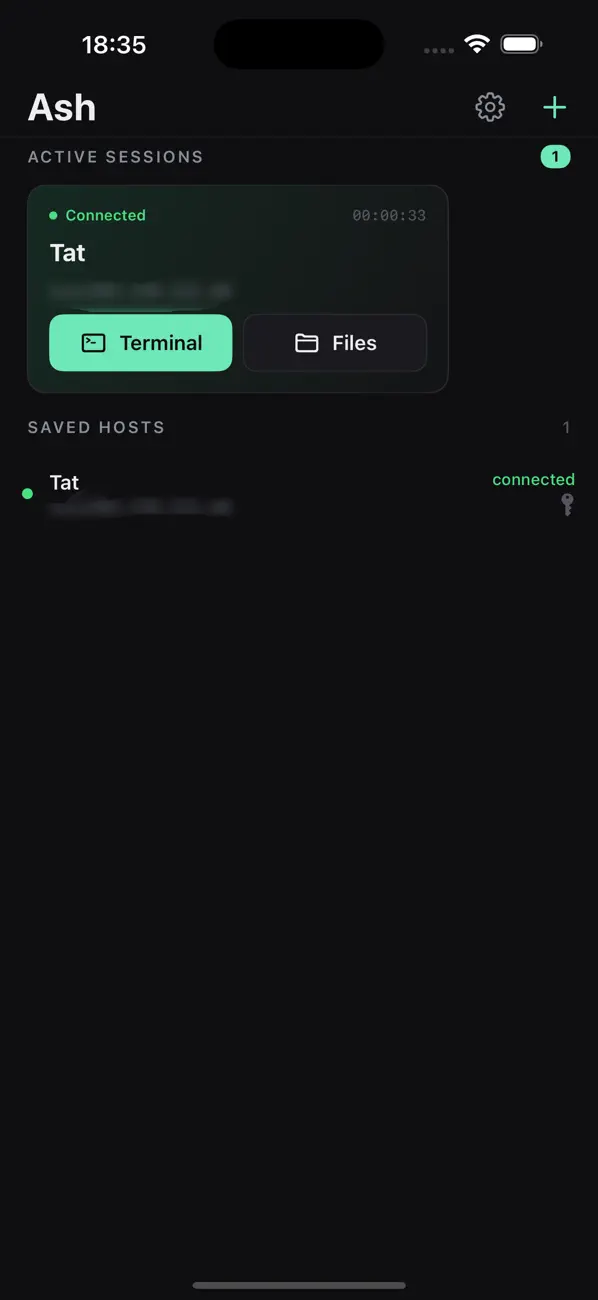 #1. Ash — SSH Client (iOS) بواسطة: Artem Sharifullin
