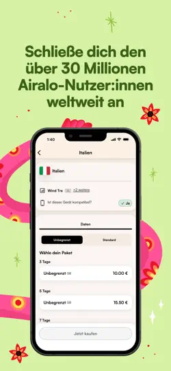 Screenshot von Airalo: ESIM-Reisen & Internet auf dem iPhone 3