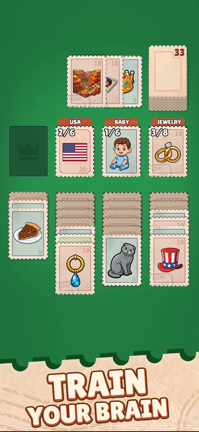 Stamp Solitaire: Card Matching screenshot 2