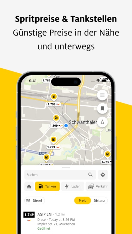 ADAC Drive: Tanken Laden Route