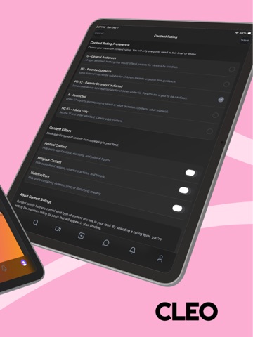 CLEO-Social Media With Ratings ipad screenshot 4