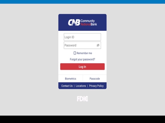 Community National Bank iPad screenshot 1 - Finance app