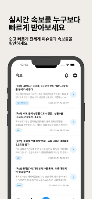 뉴스핀 - 관심 키워드 뉴스만 쏙! 실시간 속보 알림 iPhone screenshot 4