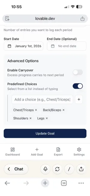 OnTrack - Goal Tracker screenshot 3