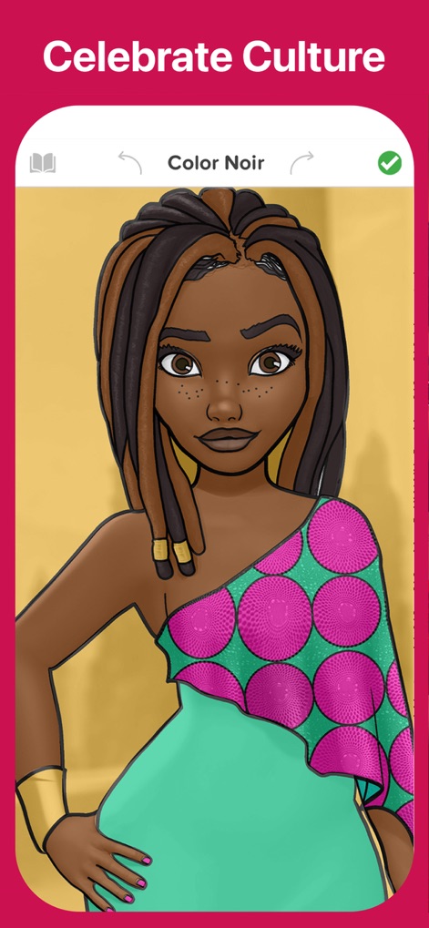 Color Noir・Black Coloring Book - color-noir-black-woman-natural-hair