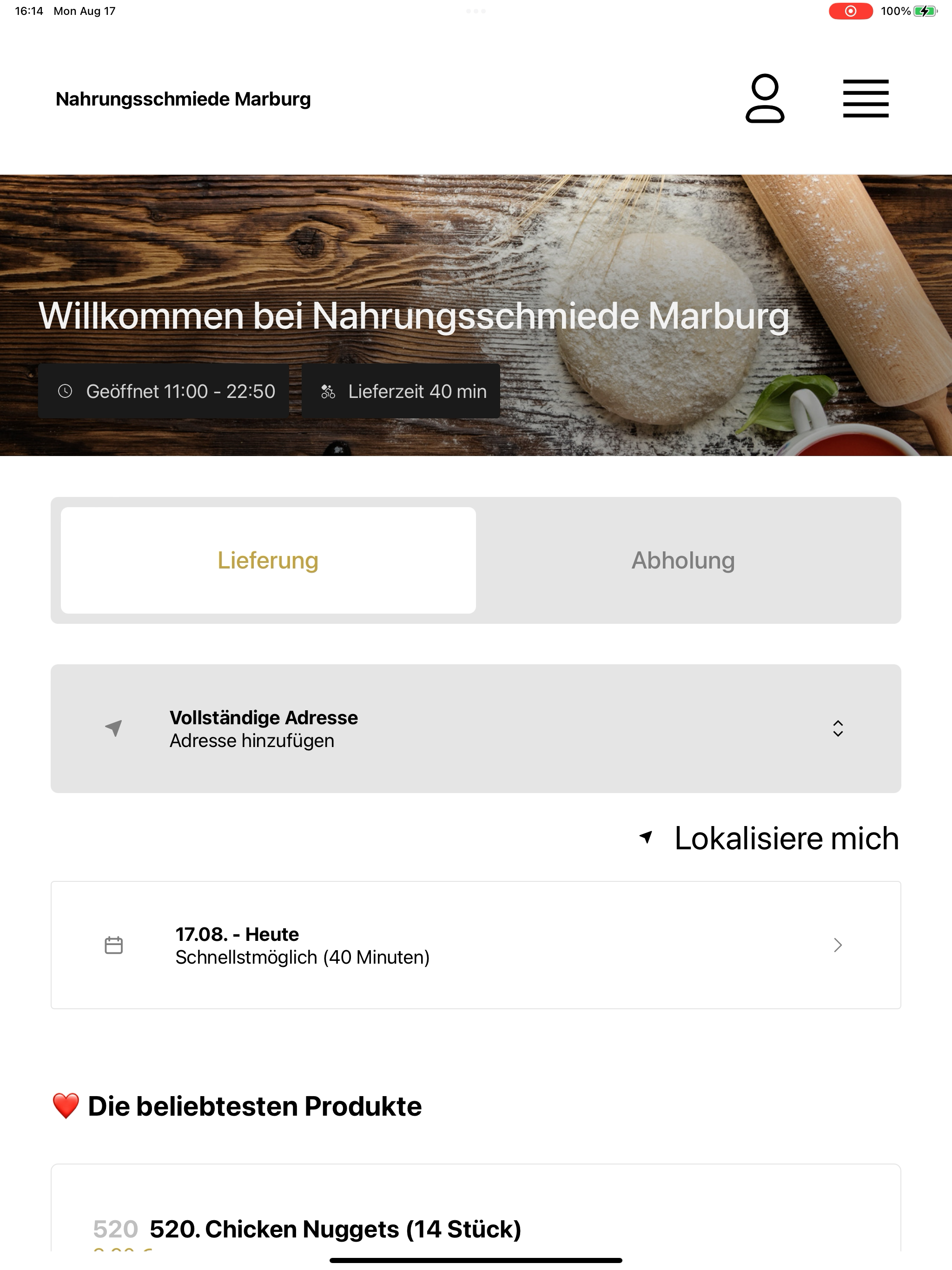Nahrungsschmiede Marburg screenshot 10
