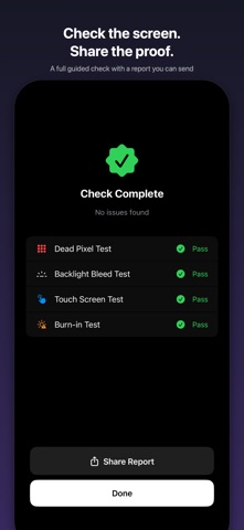 PixelCheck: Dead Pixel Test iPhone screenshot
