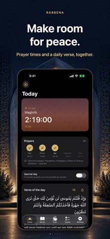 Rabbena: Prayer Times & Quran screenshot 1