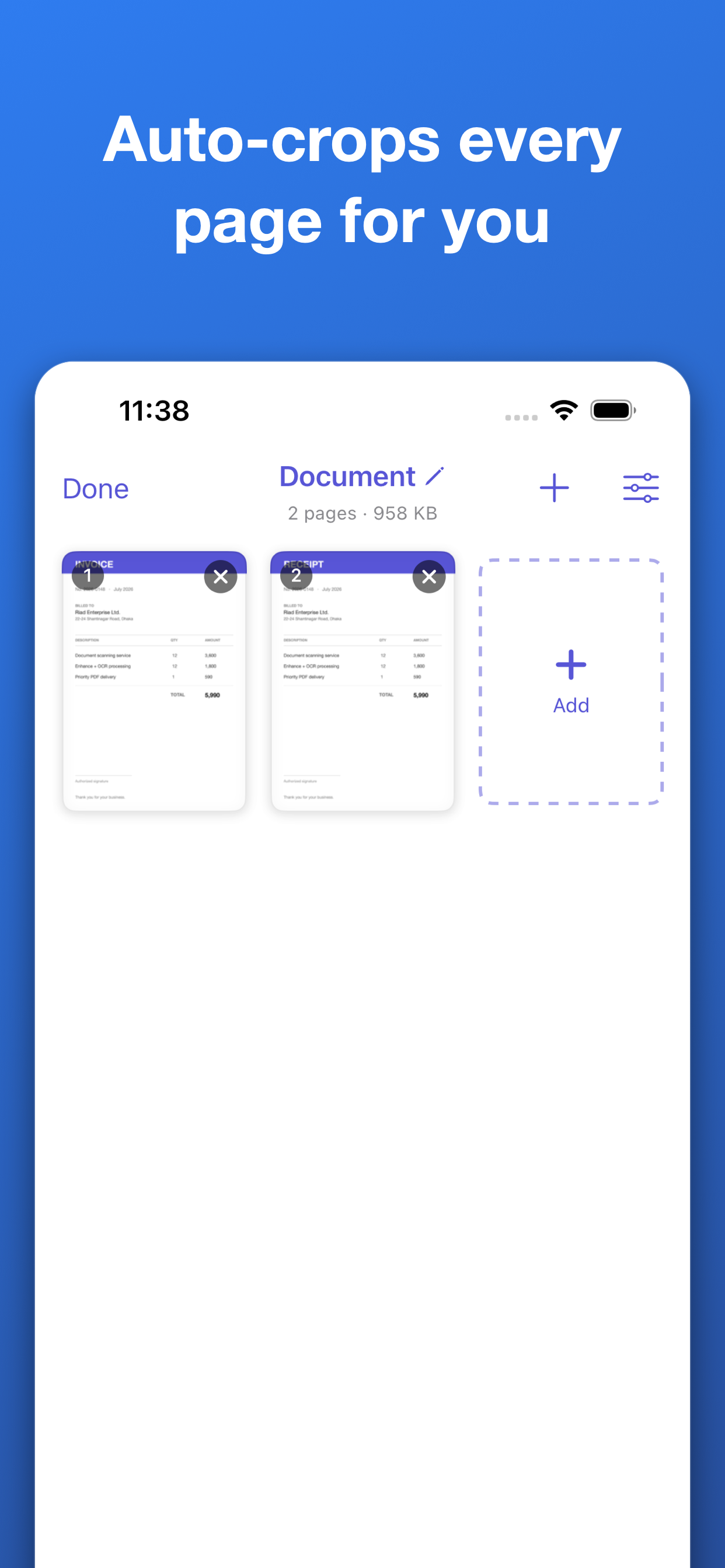 Pagefold - Scan to PDF screenshot 3