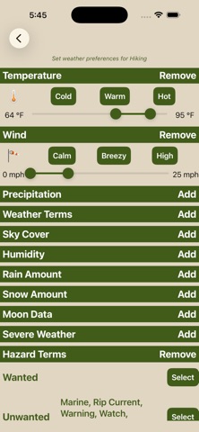 My OWL Plan: Weather Planner iPhone screenshot