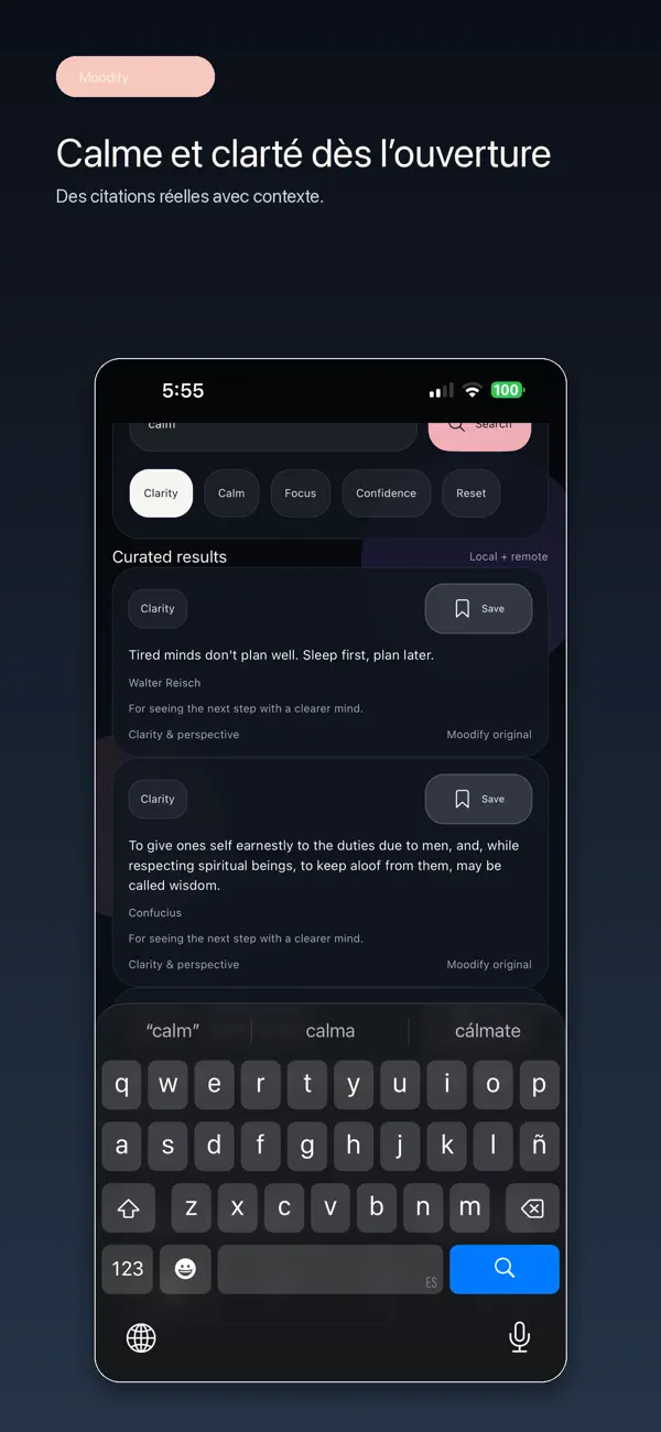 Screenshot #1 pour Moodify Citations