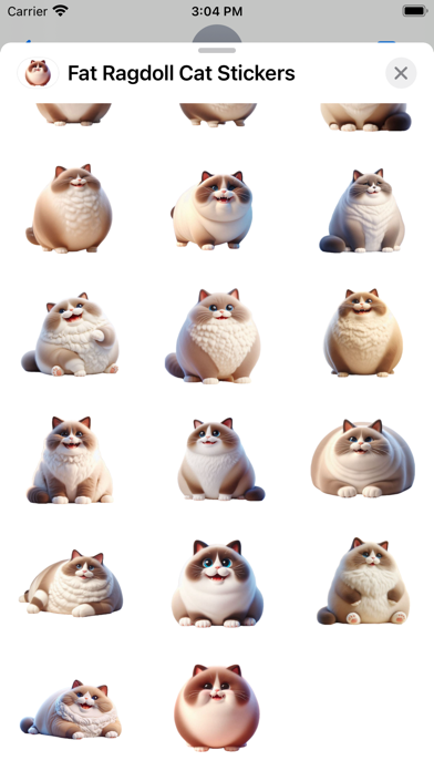 Screenshot 3 of Fat Ragdoll Cat Stickers App