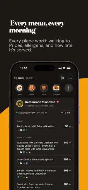 MeHungry: Daily Menu in Prague screenshot 1