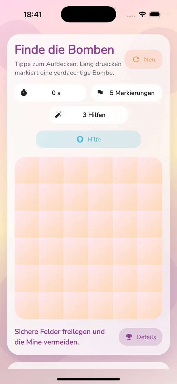 Screenshot #1 pour Minesweeper - finde die Bomben