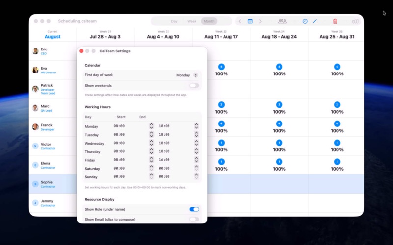CalTeam screenshot