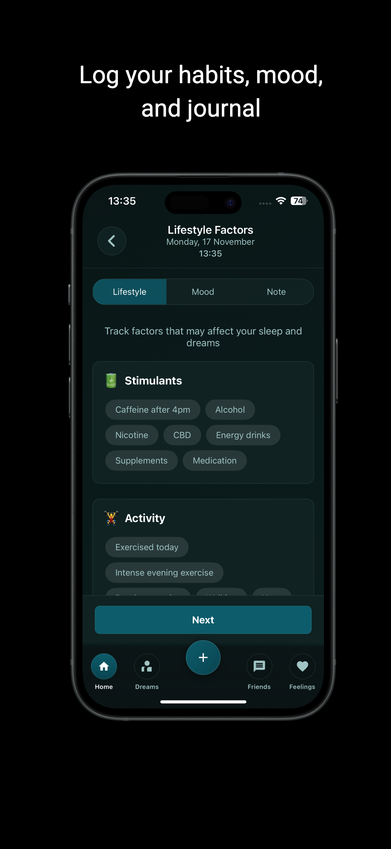 Oryma - Mood and dream tracker screenshot 5