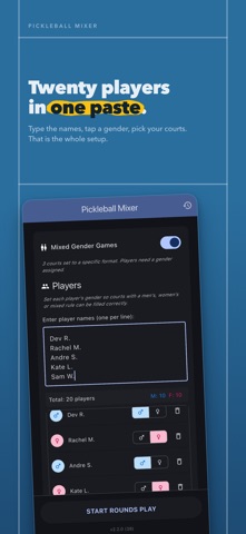 Pickleball Mixer: Court Sports screenshot