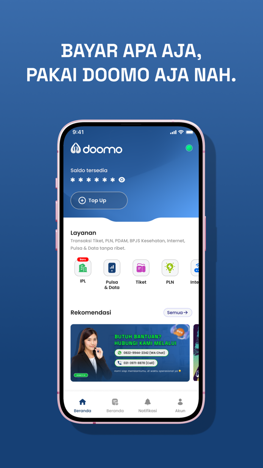 #1. doomo (iOS) 由: PT PAM Digital Teknologi