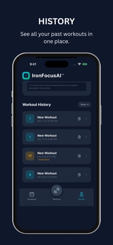 IronFocusAI: Gym Workout Log screenshot
