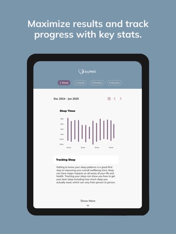 JoyWell iPad screenshot