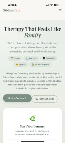 Sibling Care Therapy iPhone screenshot