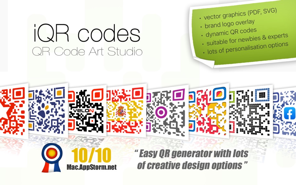 #1. iQR codes - QR Code Art Studio (macOS) Bởi: Marek Hrušovský