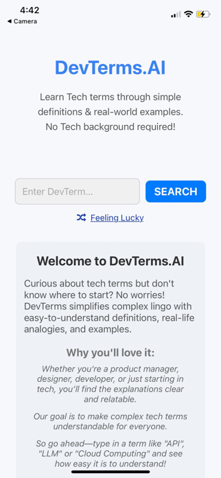 Devterms.AI Screenshot 1 of 3