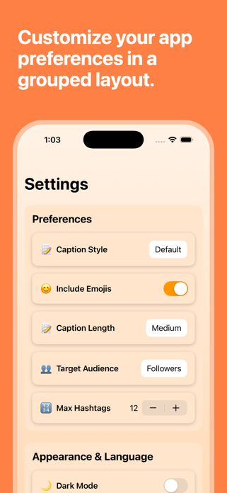 Caption & Hashtag Expert AI Screenshot 3 of 5