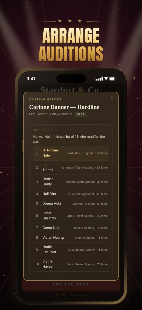 Hollywood Talent Tycoon iOS Mod IPA screenshot 3 - iOS game interface